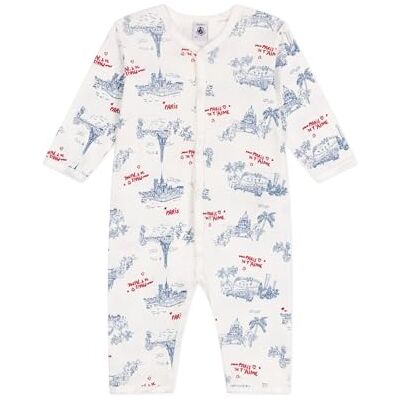 Petit Bateau unisex baby sova gott utan fötter, Vit/flerfärgad, 3 Jahre Petit Bateau unisex baby sova gott utan fötter, Vit/flerfärgad, 3 Jahre