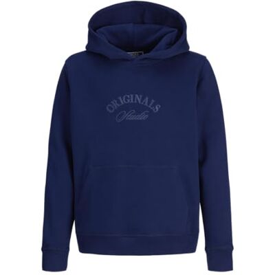 JACK & JONES Jorbleecker branding Sweat Hood Bf Jnr, Ocean Cavern, 128 JACK & JONES Jorbleecker branding Sweat Hood Bf Jnr, Ocean Cavern, 128