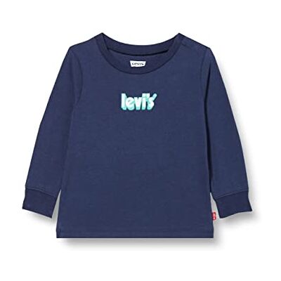 Levi's Kids Pojkar LVB Wavy Logo Shirt 8EF716 S/S te, svart, 3 år, naval academy, 12 månader Levi's Kids Pojkar LVB Wavy Logo Shirt 8EF716 S/S te, svart, 3 år, naval academy, 12 månader