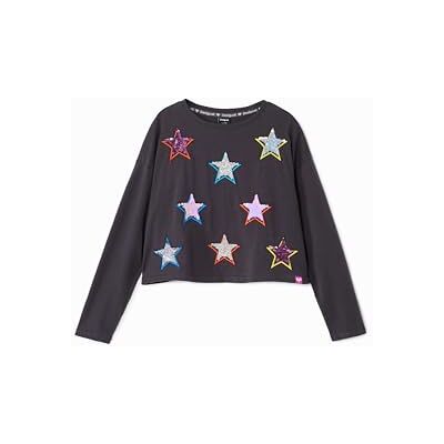 Desigual flicka stickad kortärmad T-shirt, svart, 14 år Desigual flicka stickad kortärmad T-shirt, svart, 14 år