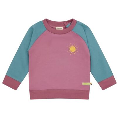 loud + proud sweatshirt färgblock, GOTS-certifierad, Grape/topas, 62-68 loud + proud sweatshirt färgblock, GOTS-certifierad, Grape/topas, 62-68