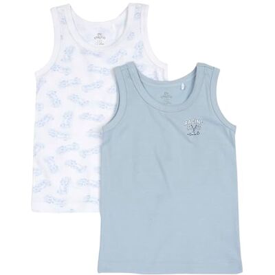 Chicco Set med 2 linne, Blå, 6 år Chicco Set med 2 linne, Blå, 6 år