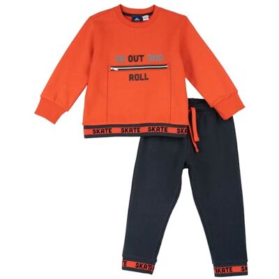 Chicco Baby pojke Completo Tuta Pesante: Felpa E Pantaloni träningsoverall, ARANCIO MEDIO, 9 månader Chicco Baby pojke Completo Tuta Pesante: Felpa E Pantaloni träningsoverall, ARANCIO MEDIO, 9 månader