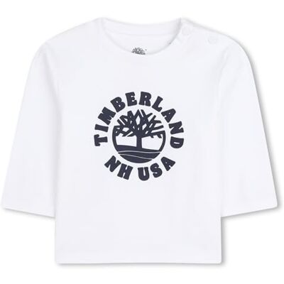 Timberland T60589 t-shirt för pojkar, Vit, 6 månader Timberland T60589 t-shirt för pojkar, Vit, 6 månader