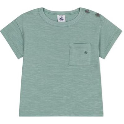 Petit Bateau Kortärmad T-shirt för pojkar, Grön, 3 månader Petit Bateau Kortärmad T-shirt för pojkar, Grön, 3 månader