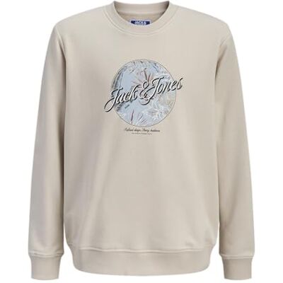 JACK & JONES Jjhonolulu Sweat Crew Neck Jnr, Moonbeam, 152 JACK & JONES Jjhonolulu Sweat Crew Neck Jnr, Moonbeam, 152
