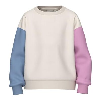 NAME IT Flicka Nkfvisusan Ls Boxy Sweat Unb sweatshirt, Jet Stream, 116 NAME IT Flicka Nkfvisusan Ls Boxy Sweat Unb sweatshirt, Jet Stream, 116