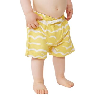 Petit Bateau Strandshorts för pojkar, Gul/vit, 6 mesi Petit Bateau Strandshorts för pojkar, Gul/vit, 6 mesi