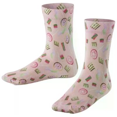 FALKE unisex barnstrumpor Colouful Sweets Print K så bomull mönstrad 1 par, rosa Thulit 8663, 31-34 FALKE unisex barnstrumpor Colouful Sweets Print K så bomull mönstrad 1 par, rosa Thulit 8663, 31-34