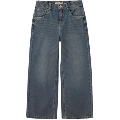 NAME IT flickor breda jeans, Mörkblå denim/detalj: vintage, 134 NAME IT flickor breda jeans, Mörkblå denim/detalj: vintage, 134