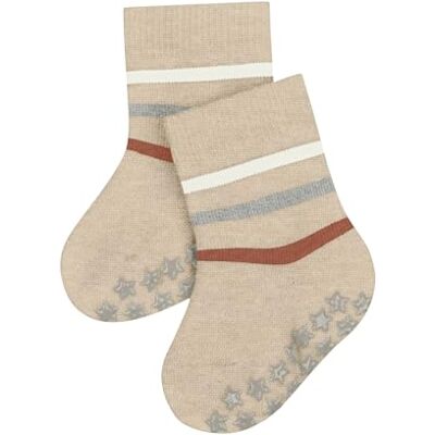 FALKE Unisex Baby Multi Stripe Catspads B Hp Toffelstrumpor, Beige sandmelange 4651, 80/92 cm FALKE Unisex Baby Multi Stripe Catspads B Hp Toffelstrumpor, Beige sandmelange 4651, 80/92 cm
