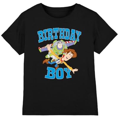 Toy Story Birthday Boy Woody and Buzz unisex barn t-shirt, svart, 5-6 år, Svart, 5-6 År Toy Story Birthday Boy Woody and Buzz unisex barn t-shirt, svart, 5-6 år, Svart, 5-6 År