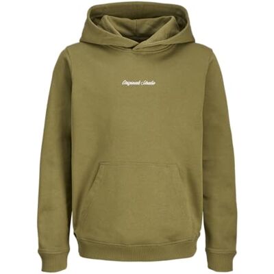 JACK & JONES JUNIOR Jornorrebro Emb Sweat Hood Noos Jnr, oliv drab, 152 JACK & JONES JUNIOR Jornorrebro Emb Sweat Hood Noos Jnr, oliv drab, 152