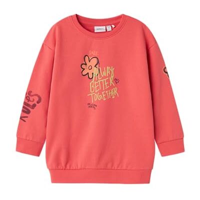 NAME IT flicka Nmfnoelle RLX sweat tunika box bru sweatshirt, Rose of Sharon, 86 NAME IT flicka Nmfnoelle RLX sweat tunika box bru sweatshirt, Rose of Sharon, 86