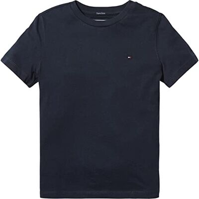 Tommy Hilfiger pojkar T-tröja Boys Basic Cn Knit S/S, Blå (Sky Captain 420), 116 Tommy Hilfiger pojkar T-tröja Boys Basic Cn Knit S/S, Blå (Sky Captain 420), 116