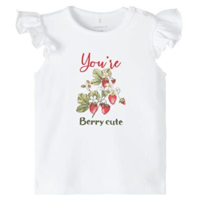 NAME IT Namn det baby-flicka Nbfjindy Ss Top Box T-shirt, Ljus vit, 56 cm NAME IT Namn det baby-flicka Nbfjindy Ss Top Box T-shirt, Ljus vit, 56 cm