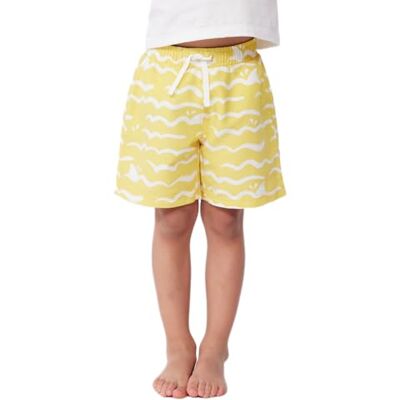 Petit Bateau badbyxor för pojkar, Gul/vit, 6 år Petit Bateau badbyxor för pojkar, Gul/vit, 6 år