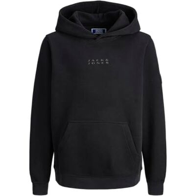 JACK & JONES Jcopoint Sweat Badge Hood Jnr, svart, 164 JACK & JONES Jcopoint Sweat Badge Hood Jnr, svart, 164