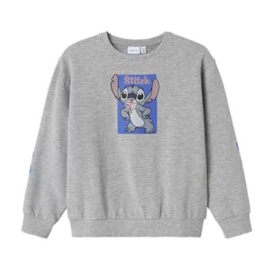 NAME IT Namn IT Nkfakira Stitch RLX Sweat Bru Wdi, Grå melange, 122-128 NAME IT Namn IT Nkfakira Stitch RLX Sweat Bru Wdi, Grå melange, 122-128