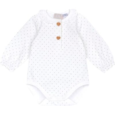 Chicco Långärmad bodysuit för flickor, Naturlig, 12 månader Chicco Långärmad bodysuit för flickor, Naturlig, 12 månader