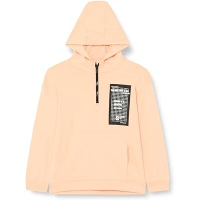 Koton Boys's huvtröja halv dragkedja kangaroo fickor slogan tema tryckt detalj bomull sweatshirt, Orange (227), 7-8 År Koton Boys's huvtröja halv dragkedja kangaroo fickor slogan tema tryckt detalj bomull sweatshirt, Orange (227), 7-8 År