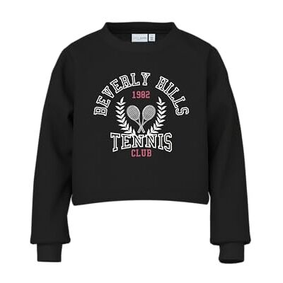 NAME IT Namn IT flicka Nkfvanita Ls Short RLX Sweat Unb, svart, 134-140 NAME IT Namn IT flicka Nkfvanita Ls Short RLX Sweat Unb, svart, 134-140