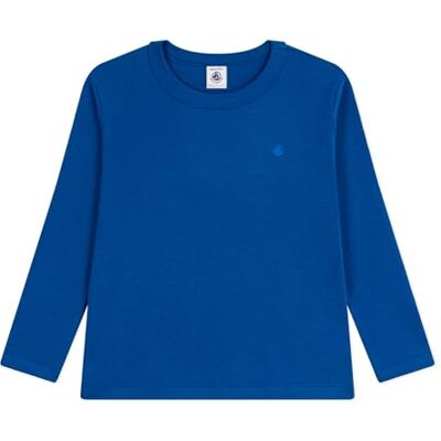 Petit Bateau Långärmad T-shirt för barn i enfärgad bomull, Olympisk, 12 �r Petit Bateau Långärmad T-shirt för barn i enfärgad bomull, Olympisk, 12 �r