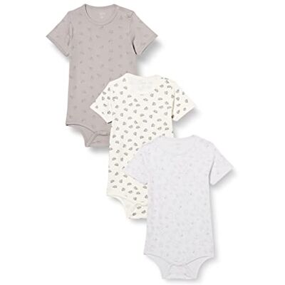 Care Unisex Baby Body SS AOP (3-pack) Bodysuit, Marshmallow White (111), 18-24 Months Care Unisex Baby Body SS AOP (3-pack) Bodysuit, Marshmallow White (111), 18-24 Months