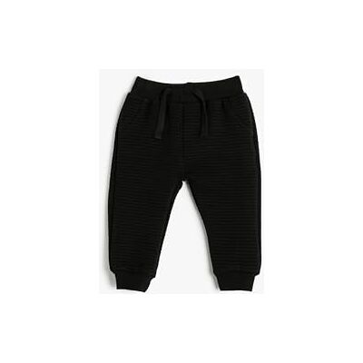Koton Baybboy's joggingbyxor texturerad dragsko bomull, svart (999), 18-24 månader, Svart (999), 18-24 månader Koton Baybboy's joggingbyxor texturerad dragsko bomull, svart (999), 18-24 månader, Svart (999), 18-24 månader