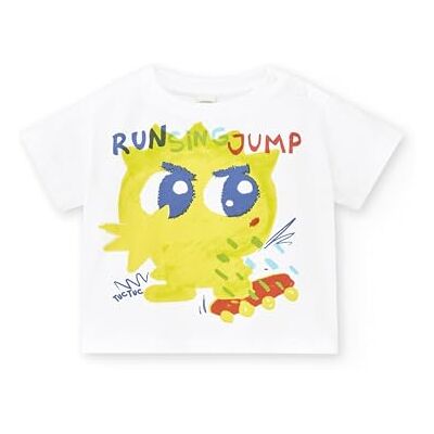 Tuc Tuc Baby pojkar kortärmad stickad T-shirt i vitt och mönstrade ritningar, Vit, 1 år Tuc Tuc Baby pojkar kortärmad stickad T-shirt i vitt och mönstrade ritningar, Vit, 1 år