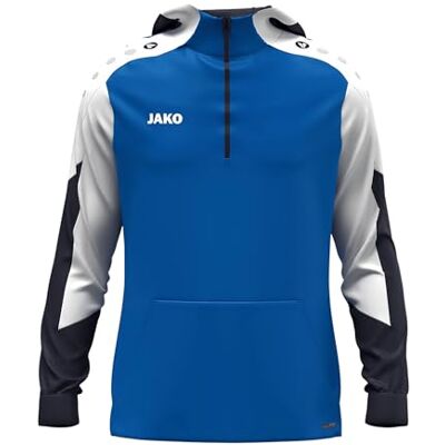 JAKO Barn huvtröja med dragkedja dynamisk, kungs/vit/marinblå, 152 JAKO Barn huvtröja med dragkedja dynamisk, kungs/vit/marinblå, 152