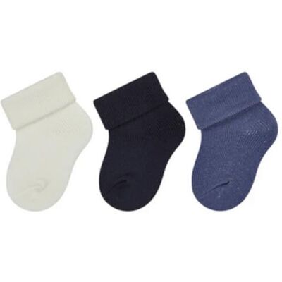 Sterntaler första strumpor 3-pack ull, Grå mel., one size Sterntaler första strumpor 3-pack ull, Grå mel., one size