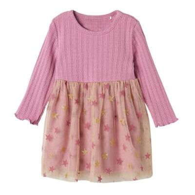 NAME IT Baby flicka Nbfrinnas Ls klänning klänning, ROSA, 56 cm NAME IT Baby flicka Nbfrinnas Ls klänning klänning, ROSA, 56 cm