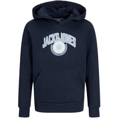 JACK & JONES JACK&JONES Pojkar JJKAM Varsity Branding Sweat Hood JNR, Sky Captain, 152 JACK & JONES JACK&JONES Pojkar JJKAM Varsity Branding Sweat Hood JNR, Sky Captain, 152