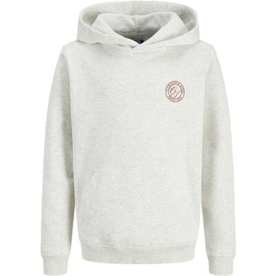 JACK & JONES Jjalliance Sweat Hood Jnr, Vit melange, 128 JACK & JONES Jjalliance Sweat Hood Jnr, Vit melange, 128