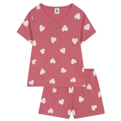 Petit Bateau Pyjacourt Unisex Barn, Rosa/vit, 24 M�nader Petit Bateau Pyjacourt Unisex Barn, Rosa/vit, 24 M�nader