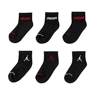 Jordan Legend Ankle 6Pk Strumpor för pojkar, Black, 7/9 År Jordan Legend Ankle 6Pk Strumpor för pojkar, Black, 7/9 År