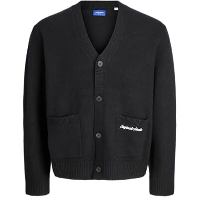 JACK & JONES JUNIOR Jornorrebro stickad kofta Jnr, svart, 176 JACK & JONES JUNIOR Jornorrebro stickad kofta Jnr, svart, 176