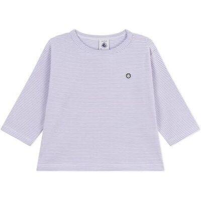 Petit Bateau Långärmad bomullströja för baby, randig, Squaw/Marshmallow, 3 M�nader Petit Bateau Långärmad bomullströja för baby, randig, Squaw/Marshmallow, 3 M�nader