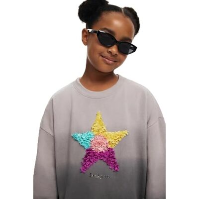 Desigual Sweatshirt för flickor, svart, 6 år Desigual Sweatshirt för flickor, svart, 6 år