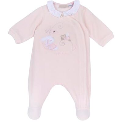 Chicco Chenille-sparkdräkt med fötter för bebisar 0–24, ljusrosa, 12 månader, Ljusrosa, 12 mesi Chicco Chenille-sparkdräkt med fötter för bebisar 0–24, ljusrosa, 12 månader, Ljusrosa, 12 mesi