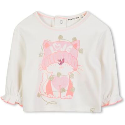 Billieblush U21462 t-shirt för flickor, Vit, 18 månader Billieblush U21462 t-shirt för flickor, Vit, 18 månader