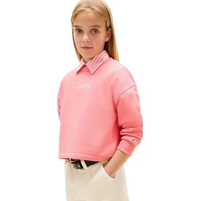 Tommy Hilfiger Flicka Glitter Tommy Crew KG0KG09128 tröjor, ROSA (Tropical Blush), 3 år Tommy Hilfiger Flicka Glitter Tommy Crew KG0KG09128 tröjor, ROSA (Tropical Blush), 3 år