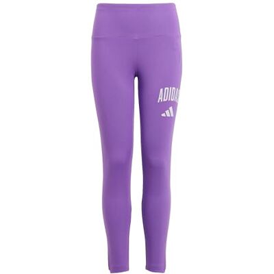 adidas Dziewczynki SEASONALS COLLEGIATE TYPOGRAPHY LEGGINGS, active purple/Crystal Sky, 11-12 Years adidas Dziewczynki SEASONALS COLLEGIATE TYPOGRAPHY LEGGINGS, active purple/Crystal Sky, 11-12 Years