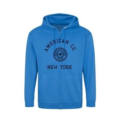 AMERICAN COLLEGE USA Tröja tröja med tryck varma kläder unisex barn pojkar och flickor casual modell ACSZW4 indigo 14 år gammal, Indigo, 14 �r AMERICAN COLLEGE USA Tröja tröja med tryck varma kläder unisex barn pojkar och flickor casual modell ACSZW4 indigo 14 år gammal, Indigo, 14 �r
