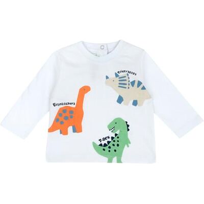 Chicco T-shirt, Vit, 3 månader Chicco T-shirt, Vit, 3 månader
