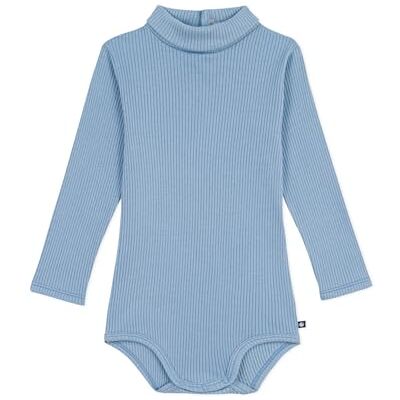 Petit Bateau Enfärgad bomull polokrage babybody Petit Bateau Enfärgad bomull polokrage babybody