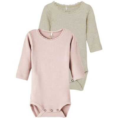 NAME IT dam Nbfkab 2P Ls Body Noos, Peyote Melange, Numeric_62 (2-pack), Peyote melange, numeric_62 NAME IT dam Nbfkab 2P Ls Body Noos, Peyote Melange, Numeric_62 (2-pack), Peyote melange, numeric_62