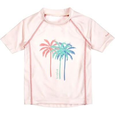 Playshoes unisex barn badeshirt utslag guard-skjorta, Ecru palmer, 110-116 Playshoes unisex barn badeshirt utslag guard-skjorta, Ecru palmer, 110-116
