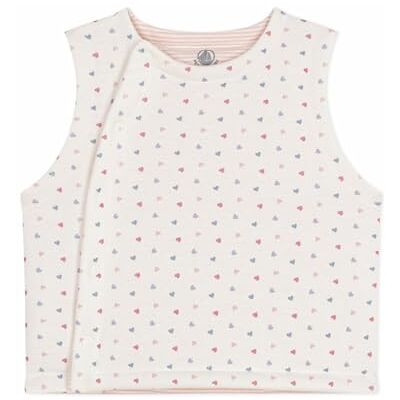 Petit Bateau Vändbar ärmlös väst i bomull med tryck Petit Bateau Vändbar ärmlös väst i bomull med tryck